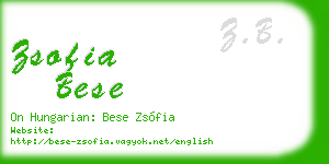 zsofia bese business card